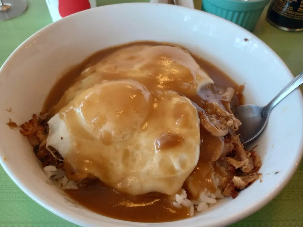 Hamburger Loco Moco w Gravy